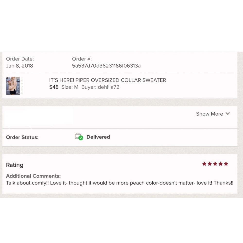 RATED 5⭐️ PIPER OVERSIZED COLLAR SWEATER - Picture 5 of 5